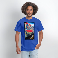 Train Art - royal blue