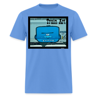 Train Art - carolina blue