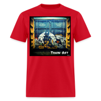 Train Art - red