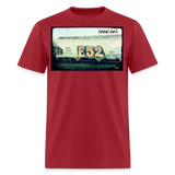 Train Art - dark red