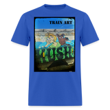 Train Art - royal blue