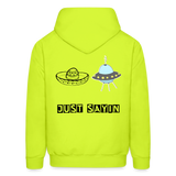 JUST SAYING Hoodie - safety green