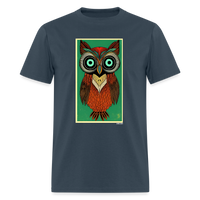 Owl Portrait -  blue dusk