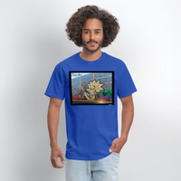 Train Art - royal blue