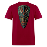 AFRICAN MASK - dark red