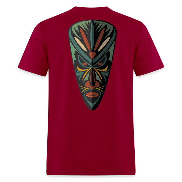 AFRICAN MASK - dark red
