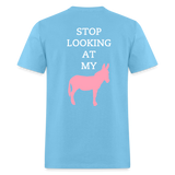 STOP LOOKING - aquatic blue