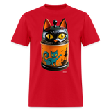 Cat Jar - red