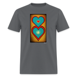 Hearts - charcoal