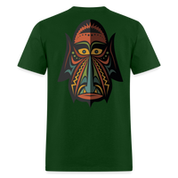 AFRICAN MASK 4 - forest green