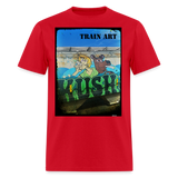 Train Art - red