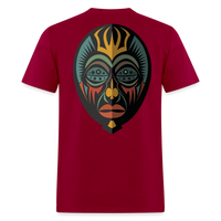 AFRICAN MASK 5 - dark red