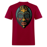 AFRICAN MASK 5 - dark red