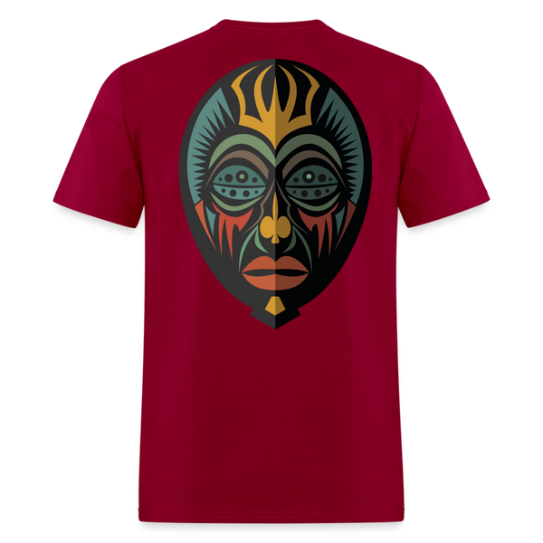 AFRICAN MASK 5 - dark red