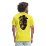 AFRICAN MASK 3 - yellow