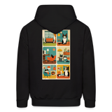 Cat Afternoon Hoodie - black