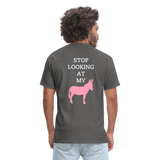 STOP LOOKING - charcoal