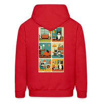 Cat Afternoon Hoodie - red