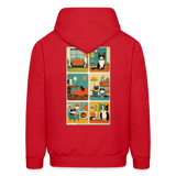 Cat Afternoon Hoodie - red