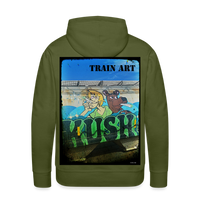 Train Art - olive green