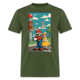 Mario and Princess - military green