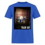 Train Art - royal blue