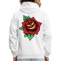 ROSE  Zip Up Hoodie - white