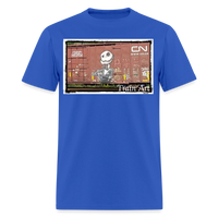 Train Art - royal blue