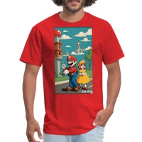 Mario and Princess - red