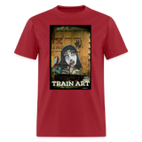 Train Art - dark red