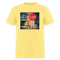 No Left Turn - cornsilk
