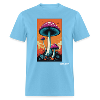 Mushroom Land - aquatic blue