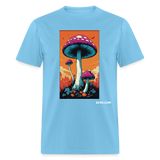 Mushroom Land - aquatic blue