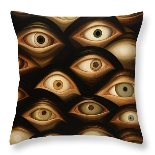 All Eyes - Throw Pillow