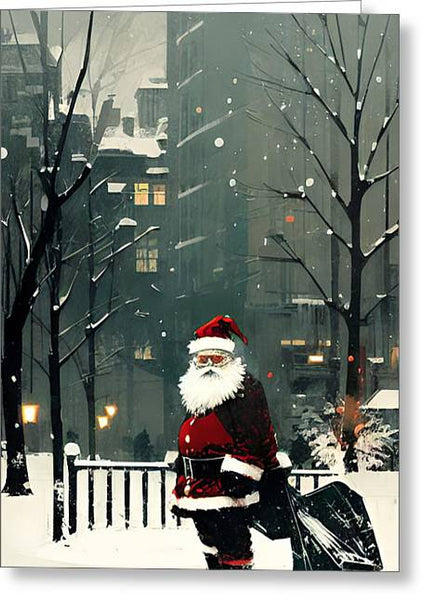 City Santa - Greeting Card
