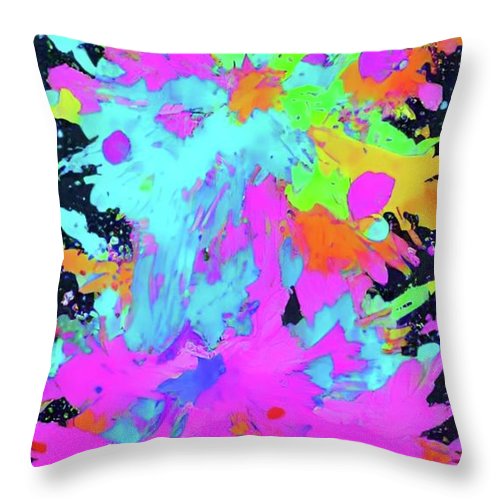 Color Splat - Throw Pillow