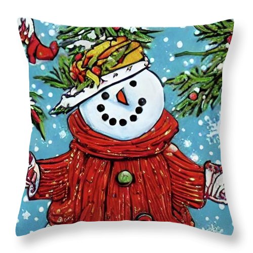Snowman Joy - Throw Pillow