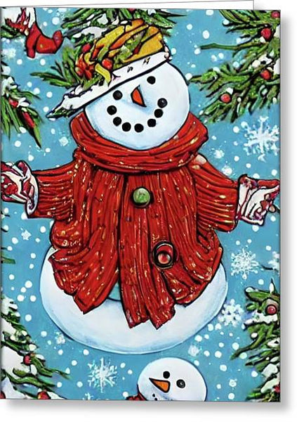 Snowman Joy - Greeting Card