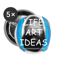 LIFE ART IDEAS Buttons small 1'' (5-pack) - white