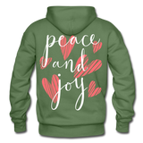 LOVE PEACE JOY - military green