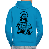 JESUS Hoodie - turquoise
