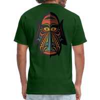 AFRICAN MASK 4 - forest green