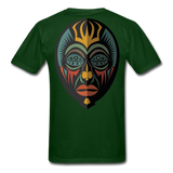 AFRICAN MASK 5 - forest green