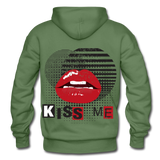 KISS ME  Hoodie - military green