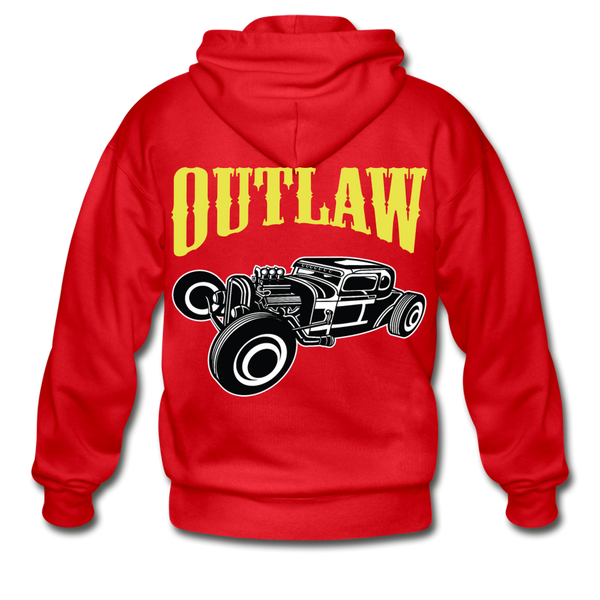 OUTLAW Zip Up Hoodie - red