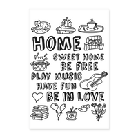 HOME Poster 8x12 - white
