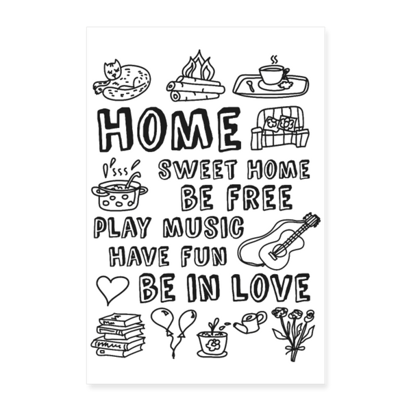 HOME Poster 8x12 - white