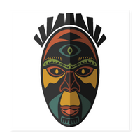 AFRICAN MASK 3 Poster 16x16 - white