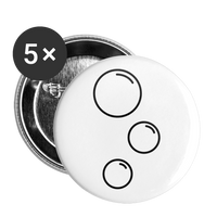 BUBBLES Buttons small 1'' (5-pack) - white