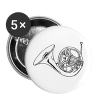 HORN Buttons small 1'' (5-pack) - white